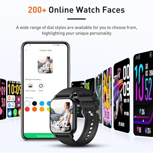 Image of Smart Watch for Men Women, 1.85 inch HD Touchscreen Fitness Tracker with Bluetooth Calling, 2026 Fitness Watch with 110+ Sports Modes /Heart Rate /Sleep Monitor, IP68 Waterproof Smartwatch for Android iOS