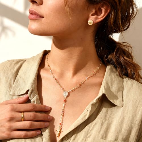 60% Off Gold Virgin Mary Necklace for Women - 14K Gold Plated