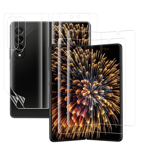Bodyguard TPU Vetro Temperato per Samsung Galaxy Z Fold 4 5G (2+2)Anti graffio Vetro Protection+Pellicola Protettiva Back Bubble Free, Touch Sensibile, 3D Full Cover, 0,15mm HD Z Fold 4 Protezione