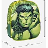 Mochila Escolar Hulk Diseño 3D con Estampado Original Marvel -...