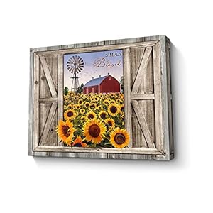 Parylore Sunflower Wall Art Canvas Print Rustic Wall Decor Sunflower Field Red Barn And Windmill Painting Framed Modern Artwork for Living Room Bedroom Bathroom Office Home Decor 12x16 In Parylore Sunflower Wall Art Canvas Print Rustic Wall Decor Sunflower Field Red Barn And Windmill Painting Framed Modern Artwork for Living Room Bedroom Bathroom Office Home Decor 12×16 In