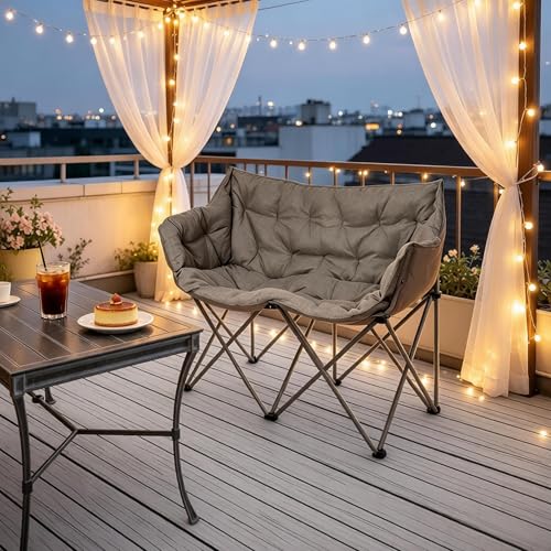 Chaise de jardin résistante vutizal avec structure robuste en acier pour extérieur - 5