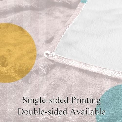 Couverture polaire points colorés couverture plaid chaude douce 150x130 - 4