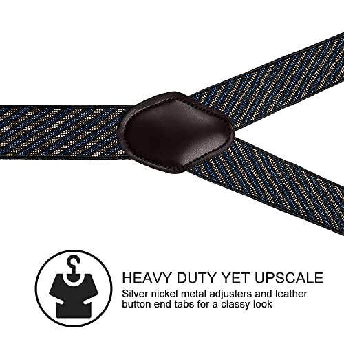 Image of Suspenders for Men, Adjustable Suspenders with Elastic Straps Y-Back Construction Heavy Duty for Work