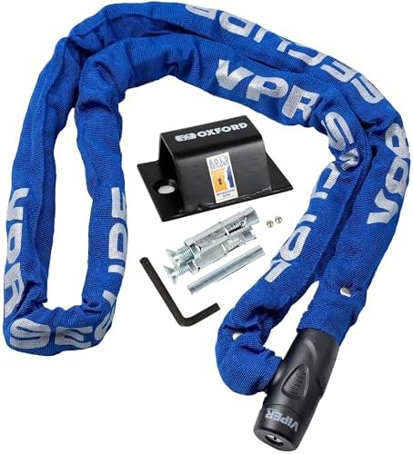 Oxford Brute Force Motorcycle Security Ground Anchor + 1.8m Chain...