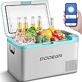❄【Schnellkühlung】 Kompressor kühlbox kühlt im Bereich von +20 bis -20 Grad Celsius. Zur Stromversorgung eignen sich Fahrzeugbatterien von 12 oder 24 Volt oder eine Steckdose von 100 bis 240 Volt aus. Ein Netzkabel und ein Zigarettenanzünderkabel zählen zum Lieferumfang. Ein Einsatz ist bei einem Boot, Wohnmobil, Auto oder Lkw mit Gleichstrom möglich.