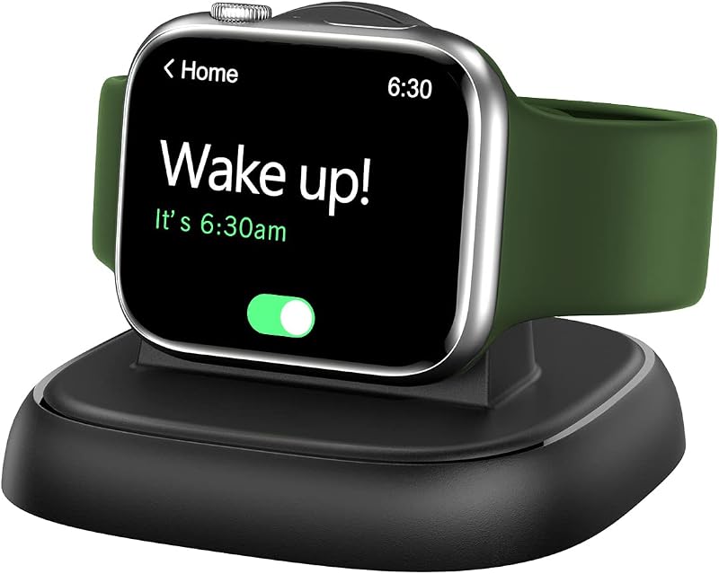 NEWDERY Charger Stand for Apple Watch USBC Fast Wireless Charger Station | Portable,Travel,Magnetic,One Step Fast Charging,for iWatch Series 11/10/9/8/7/6/Ultra/5/3/2/SE,Black