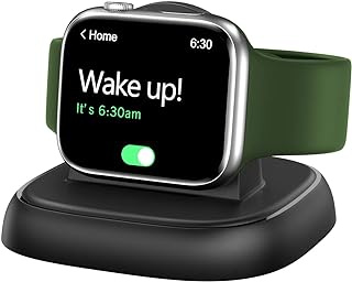 NEWDERY Charger Stand for Apple Watch, Portable Watch Charger for iWatch with USB C Cable,Fast Charging,Wireless Charging Station for iWatch series Ultra/8/7/6/5/3/2/SE, 49/45/44/42/41/40/38 mm, Black