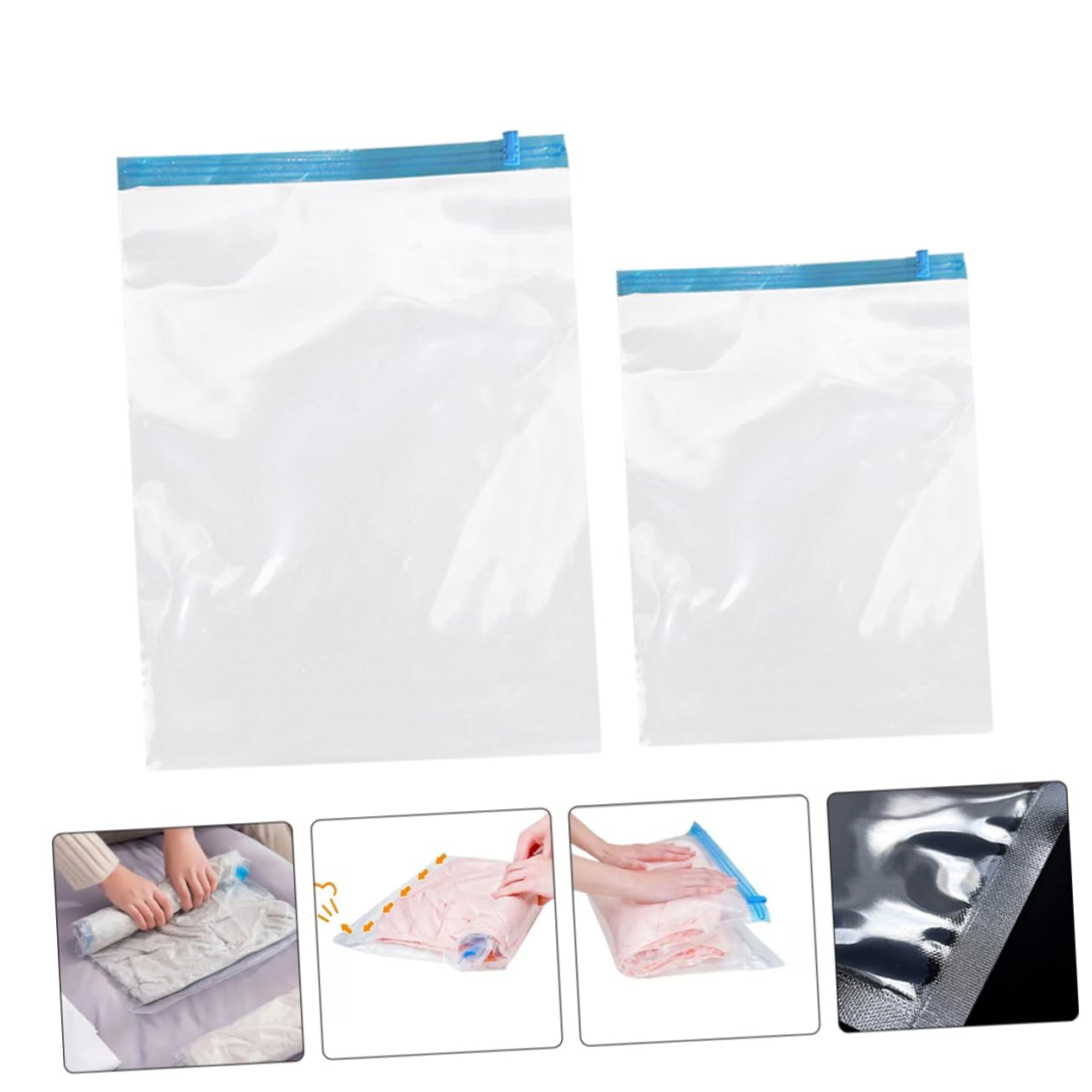 MAGICLULU 12stücke Kompressionsbeutel aus Luftdichte Reisebeutel Wiederverwendbare Vakuumbeutel für Reisen Platzsparende Aufbewahrungstaschen Reiseorganizer-taschen ohne Pumpe Erforderlich Z