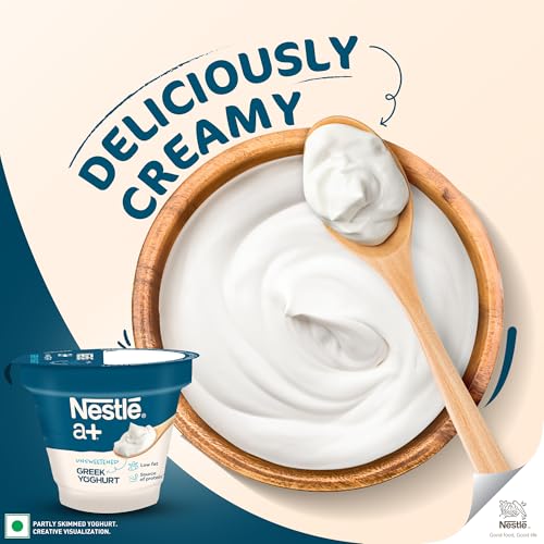 Image of Nestle a+ Greek Yoghurt - Unsweetened & Low Fat, 90g