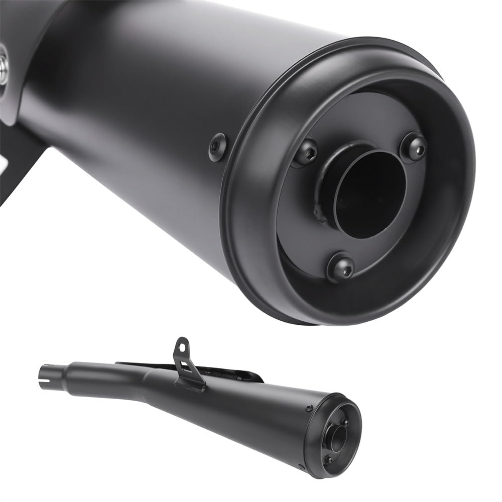 tłumik wychowej wydech Rura Wydechowa Motocykla Slip-on Tłumik Rurowy Z Osłoną Termiczną Pasuje Do Kawasaki Eliminator 450 500 2024 2025 2026(Double pipe)