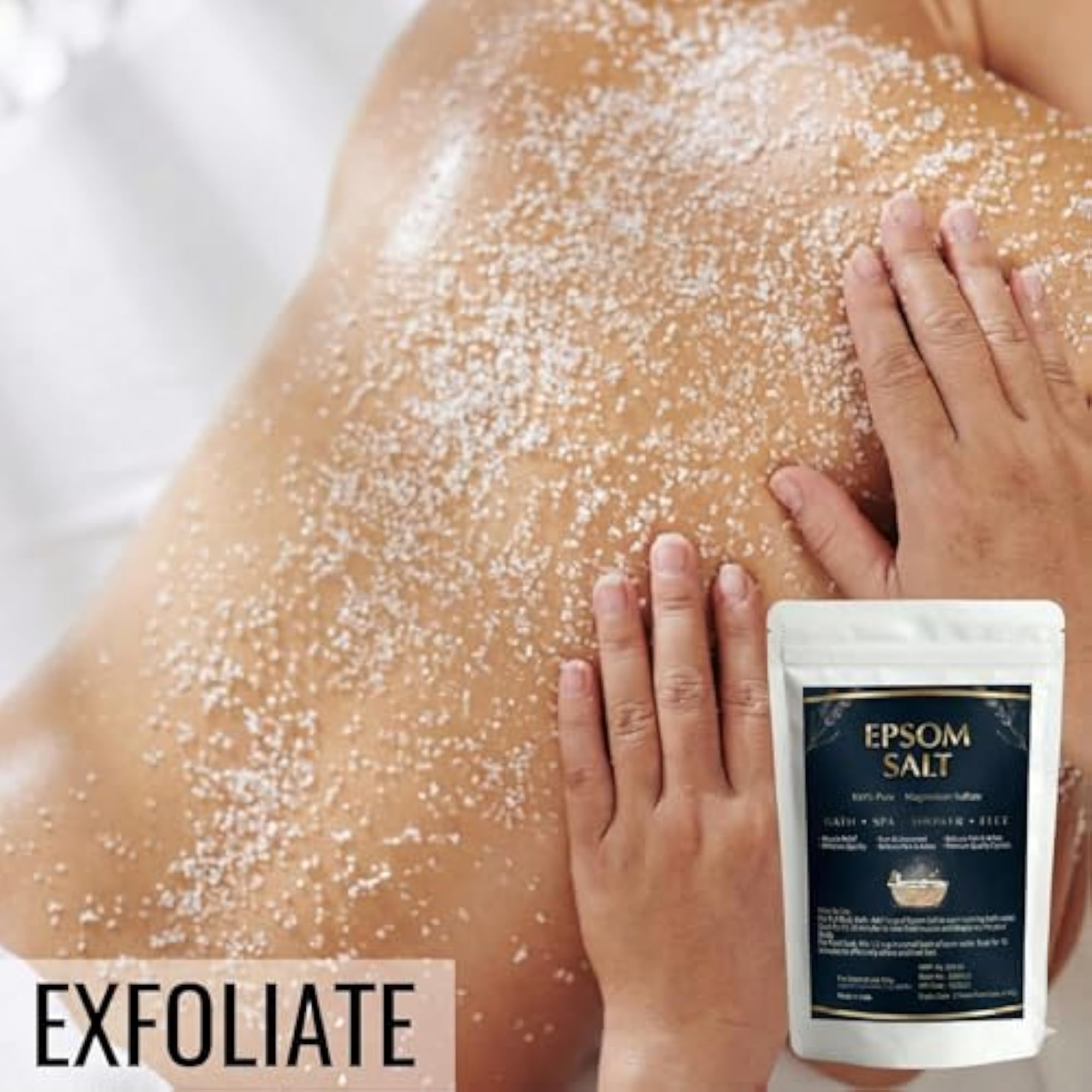 Epsom Bath Salt Crystal 250 Grams for Refreshing Soak