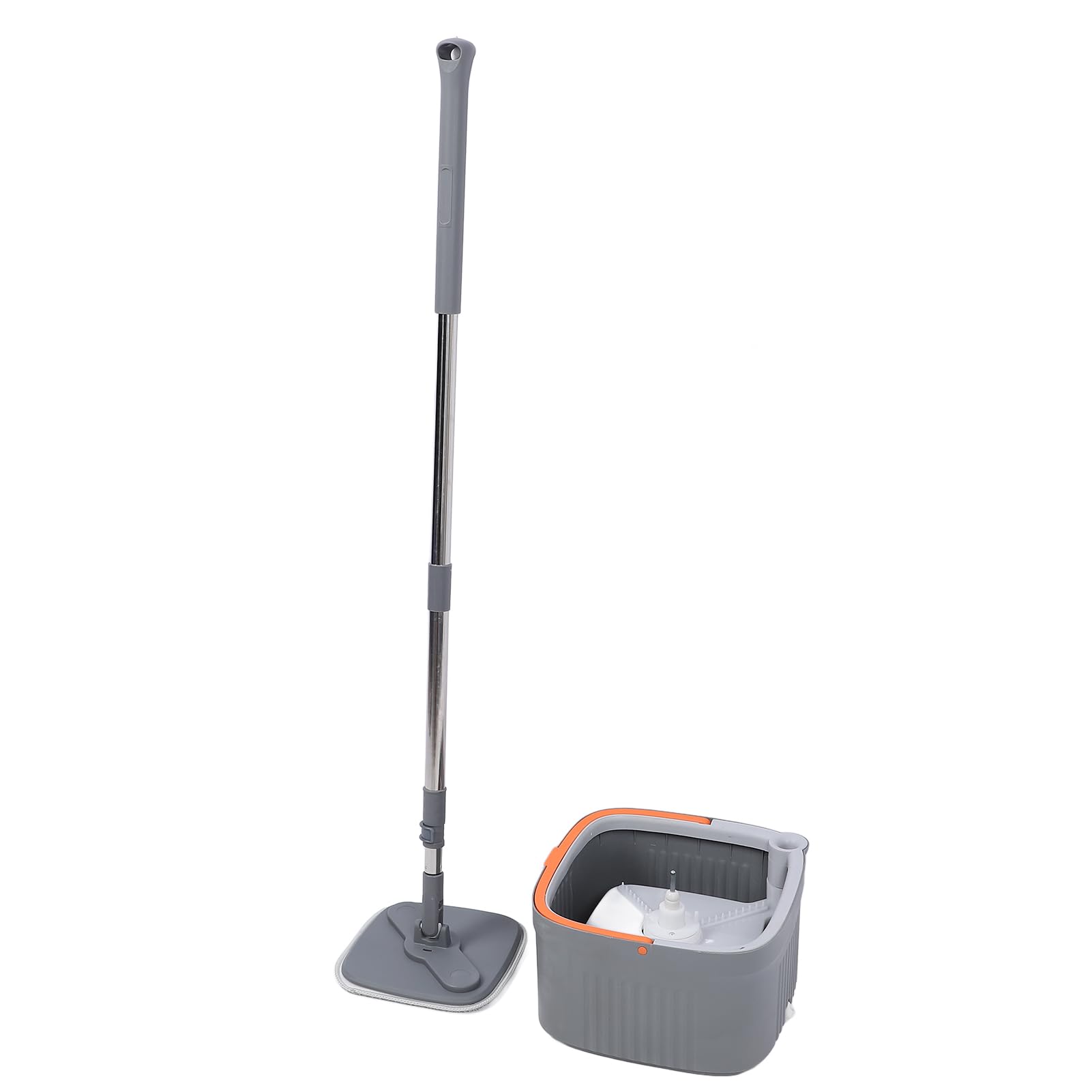 Juego de cubo de fregona con 2 piezas de tela giratoria de 360 grados, herramienta de fregona de microfibra seca y húmeda para uso doméstico