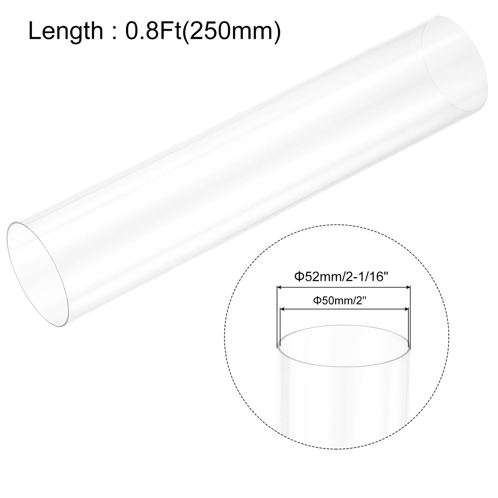 QUARKZMAN PC-Rohr Transparent – 3x5 Mm, 250 Mm Länge, Polycarbonat-Schlauch Für Niederdruck, DIY, Dekoration Und Schutz