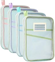 Mesh A4 Document Organizer (Pack of 2) | Waterproof 3-Layer Zipper File Pouches | Large Capacity Storage for Documents, Files & Accessories | Multicolor