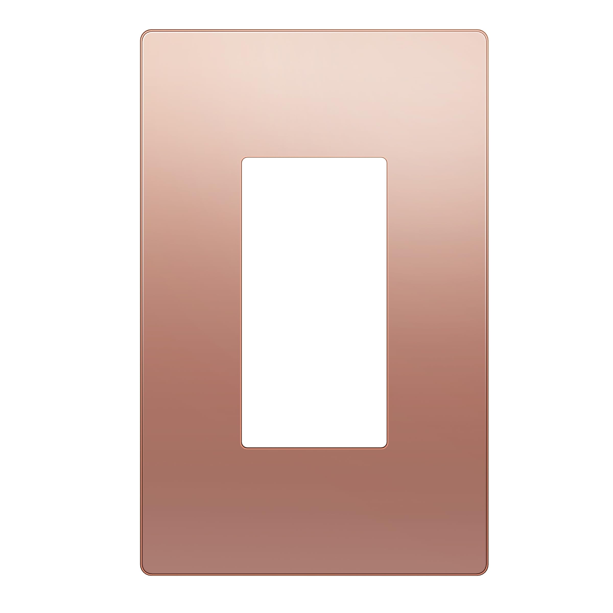 LIDER Decorator Metal Wall Plate, Screwless Cover, Upgrade, Mid-Size 1-Gang