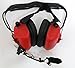 Noise Cancelling Pilot VOX Headset for Motorola Gp340 Gp328 Gp380 Mini DIN (Red)