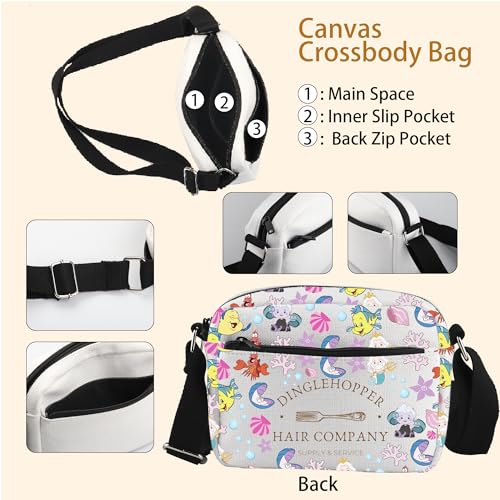 WCGXKO Mermaid Princess Crossbody Bag Cartoon Princess Gift Fairy Princess Gift3