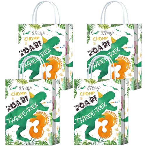 Sachet kraft T. Rex avec poignées : fini les emballages fragiles d'anniversaire
