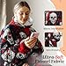 Huahomehui ZXIMU Blanket Hoodie, Wearable Blanket Extra Long Hoodie Blanket for Women Comfy Snugaies for women.(Skull) 2