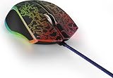 uRage Gaming-Maus “Reaper 220 Illuminated”, schwarz, Anti-Rutsch-Beschichtung, Omron Click Switches, 4.800-dpi-Avago-Sensor, Plug & Play, 2m Kabellänge, inkl. Gaming-Software