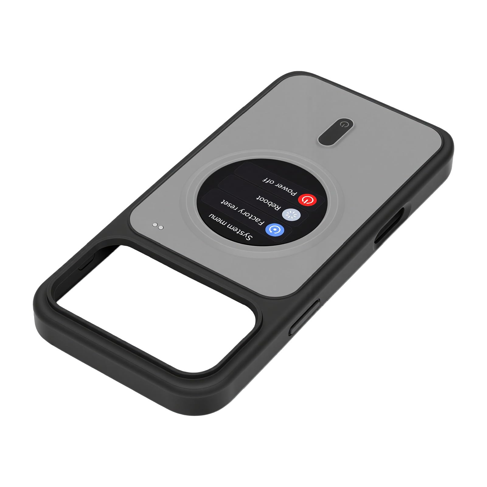 Funda para Teléfono con Pantalla Inteligente de 1,85 Pulgadas para iOS 17 Pro MAX, Funda Móvil con Sincronización de Pantalla HD, Notificaciones en Tiempo Real, Carga Inversa, Reloj