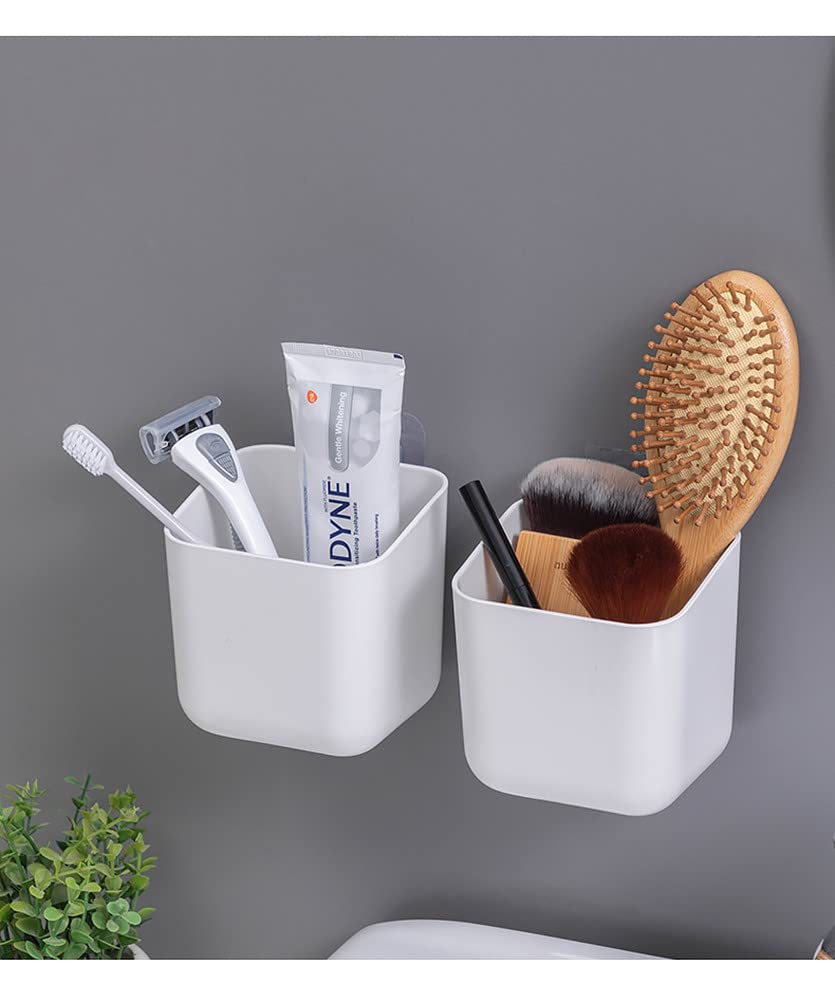 yaocoral Wall Mounted Toothbrush Holder Adhesive Wall Holder for Tooth Brush Electric Toothbrush Toothpaste Razor Makeup Brush Cosmetic