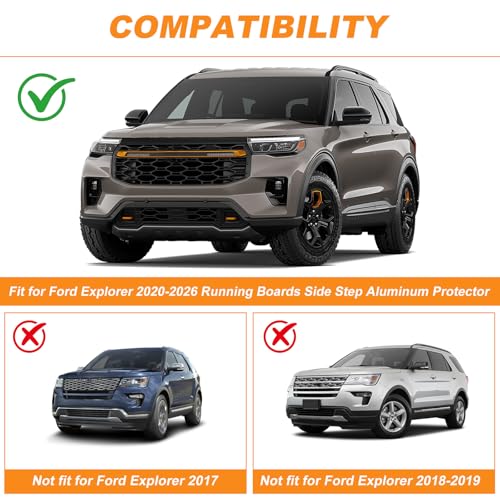 Estribos para Ford Explorer 2020-2026 laterales aluminio miniatura 2