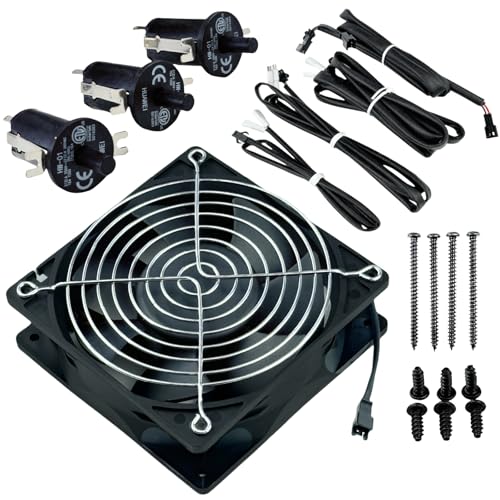9904190040 Fan and Lid/Door Switch Kit for Masterbuilt Gravity Series 560 800 1050 XL Digital Charcoal Grill and Smoker Combo, fit for MB20040220,MB20041020,MB20041220,MB20041320,MB20040221,MB20042221