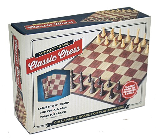 Jeu d'échecs classique voyage compact pliable, mini échiquier portable adulte