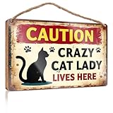 Photo Gallery funky home decor caution crazy cat lady lives here decorazioni da parete per adolescenti (20 x 30 cm) Photo Gallery funky home decor caution crazy cat lady lives here decorazioni da parete per adolescenti (20 x 30 cm)