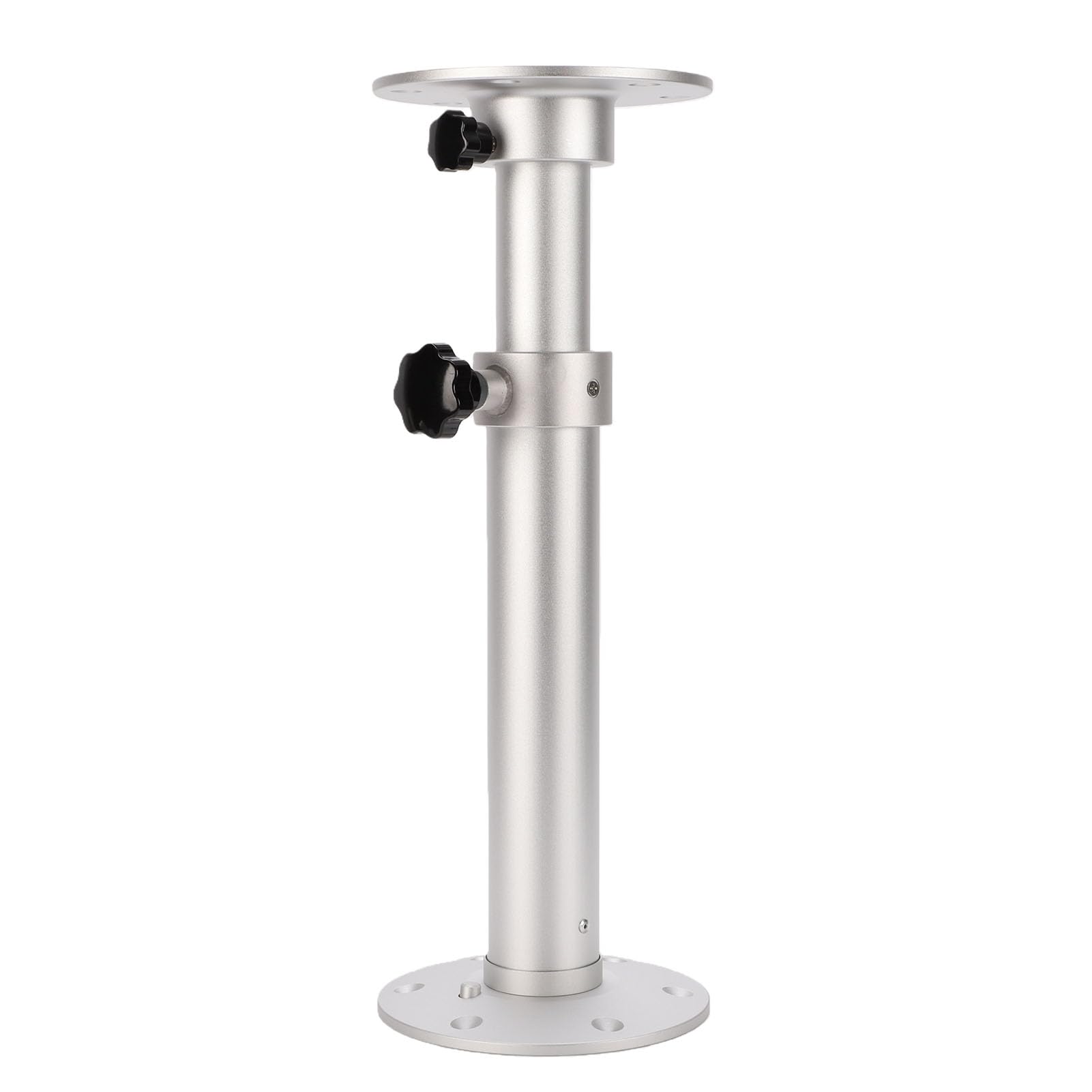 Stolik do łodzi, Nierdzewny, Wytrzymały Stop Aluminium o Regulowanej Wysokości 450 690 Mm Stół do Samochodu Kempingowego, cokół Stołu o Odłączanej Konstrukcji Nośność 80 Kg dla Jachtu