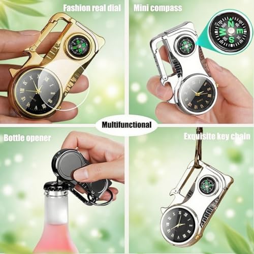 Encendedor multifuncional de butano con llavero y llama ajustable miniatura 4