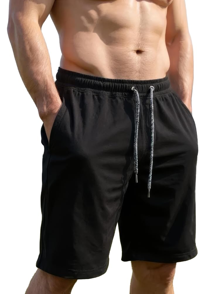 boffi ... Men's Shorts 100% Cotton Sporty Premium Fleece Shorts Pack of 3-picture-12