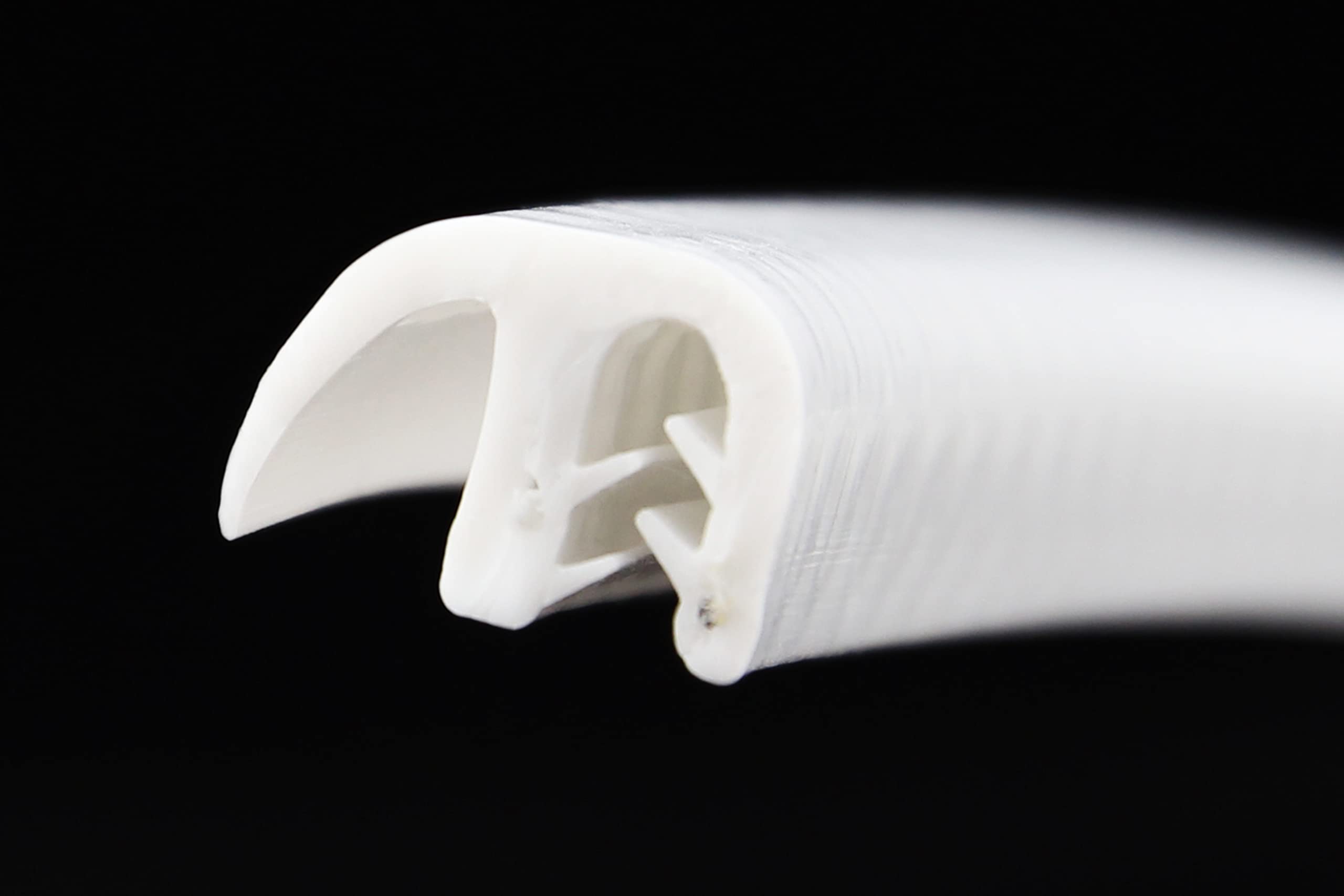 SMI-Dichtungsprofil DF10-SIL für 1-4mm Silikon mit Drahteinlage Weiß selbstklemmend ohne Kleber - Kantenschutz mit Fahne seitlich Dichtung, Kantenschutzdichtprofil für Auto, Kofferraum (3 m)