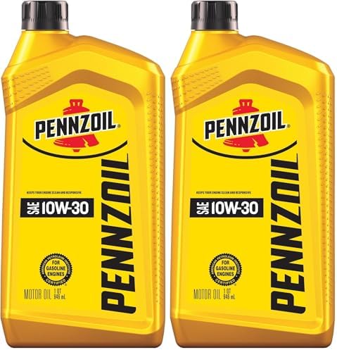 Pennzoil 10W-30 Motor Oil, 1-Quart | Conventional | Pack of 2