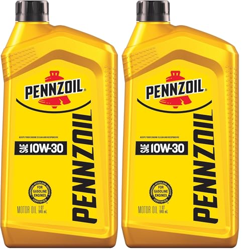 Pennzoil 10W-30 Motor Oil, 1-Quart | Conventional | Pack of 2