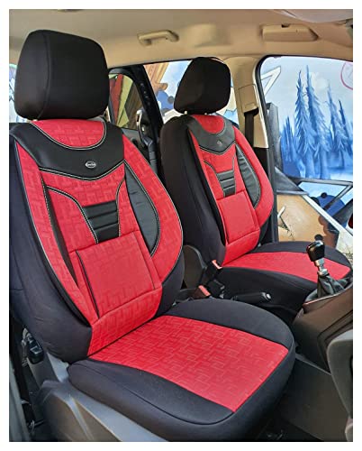 Rebeca Shop Kompatible Autositzbezüge Mit 500 Made In Italy Set In Verschiedenen Farben (Weiß/Rot