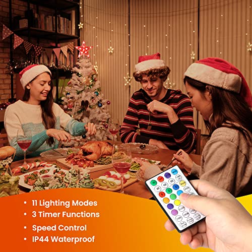 Brizled Star Tree Topper, 7.6” 11 Led Lighted Christmas Tree Topper, Color Changing Solid/Flash Treetop W/ Remote, Battery/Usb Powered Xmas Tree Topper, Warm White Tree Top For Christmas Tree Holiday #TOP4