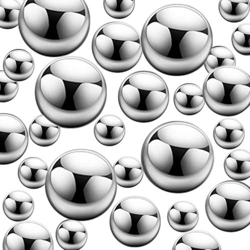 ORIKASO 300Pcs Vase Filler Silver No Hole Faux Pearl Beads for Vase Filling Decorations, Candle Centerpieces, Wedding Centerpieces, Home Party Decor (8/14/20mm)