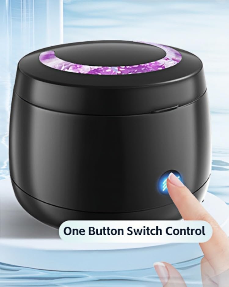 Ultrasonic Retainer Cleaner, 43kHz Denture and Aligner Cleaning Pod for Mouth Guards, Night Guards, Dental Trays, Braces, Toothbrushes, Jewelry, 180ML Capacity