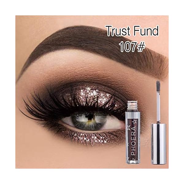 Pretty Comy 12 Colors Liquid Glitter Eyeshadow, Shimmer Liquid Eye Shadow Long Lasting Waterproof High Pigmented Liquid Metallic Eye Shadow