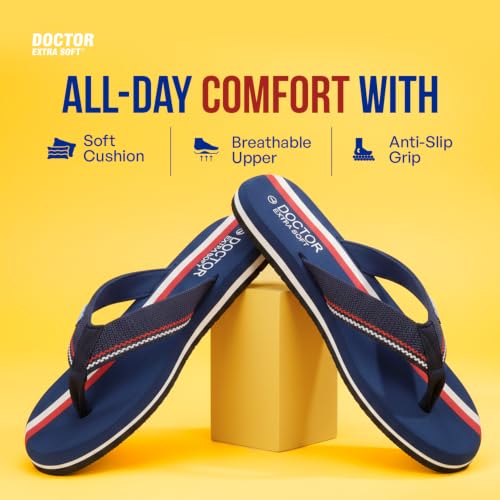 Image of DOCTOR EXTRA SOFT Slipper for Men's | Diabetic & Orthopedic | Lightweight & Comfortable | Soft, Durable & Skid Resistant | Flip-Flop & Slippers for Men's & Boy's D-33