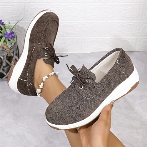 Women's Thick-Soled Casual Wedge-Heel Orthopedic Sneakers, Lightweight Walking Shoes for Foot Pain Relief Arch Support4