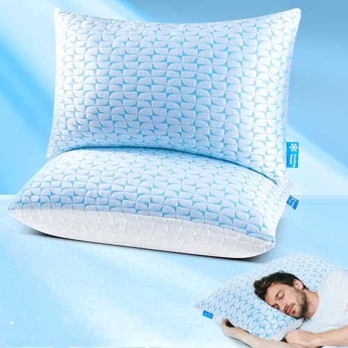 QUTOOL Firm Adjustable Memory Foam Pillow Set, Queen, 2 pcs