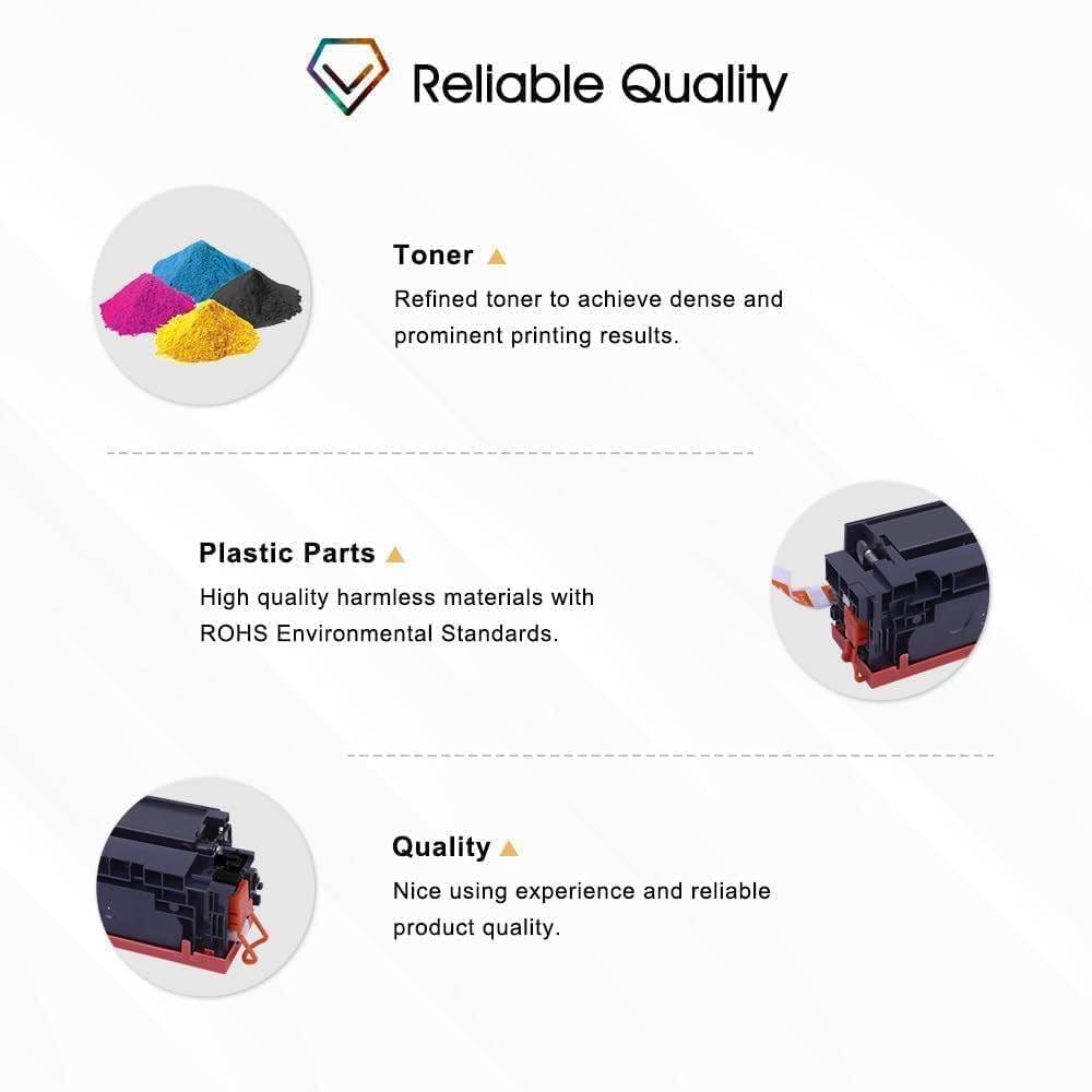 Cool Toner 207A Toner Cartridge Multipack Compatible Replacement for HP 207A 207X Color Laserjet Pro MFP M283fdw M255dw M282nw M283fdn M255nw W2210A W2211A W2212A W2213A - Black Cyan Yellow Magenta