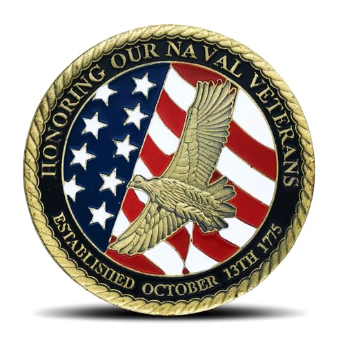 USA Navy Veterans Challenge Coin - Honoring Our Naval Veterans Inspirational Gift