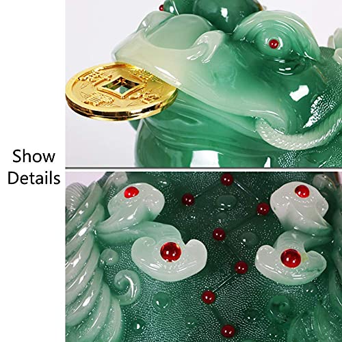 Statue grenouille d'argent Feng Shui cadeau félicitation