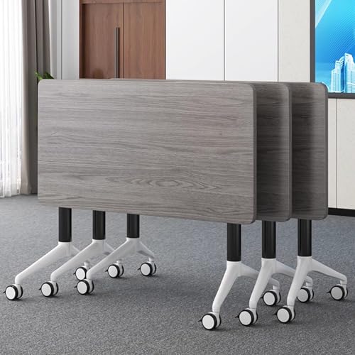 Mesa Plegable portátil, Paquete de 3, Mesa de conferencias Plegable, Escritorio de Oficina móvil, Mueble Multifuncional para Sala de reuniones, estación de Trabajo portátil para Aula y ofici
