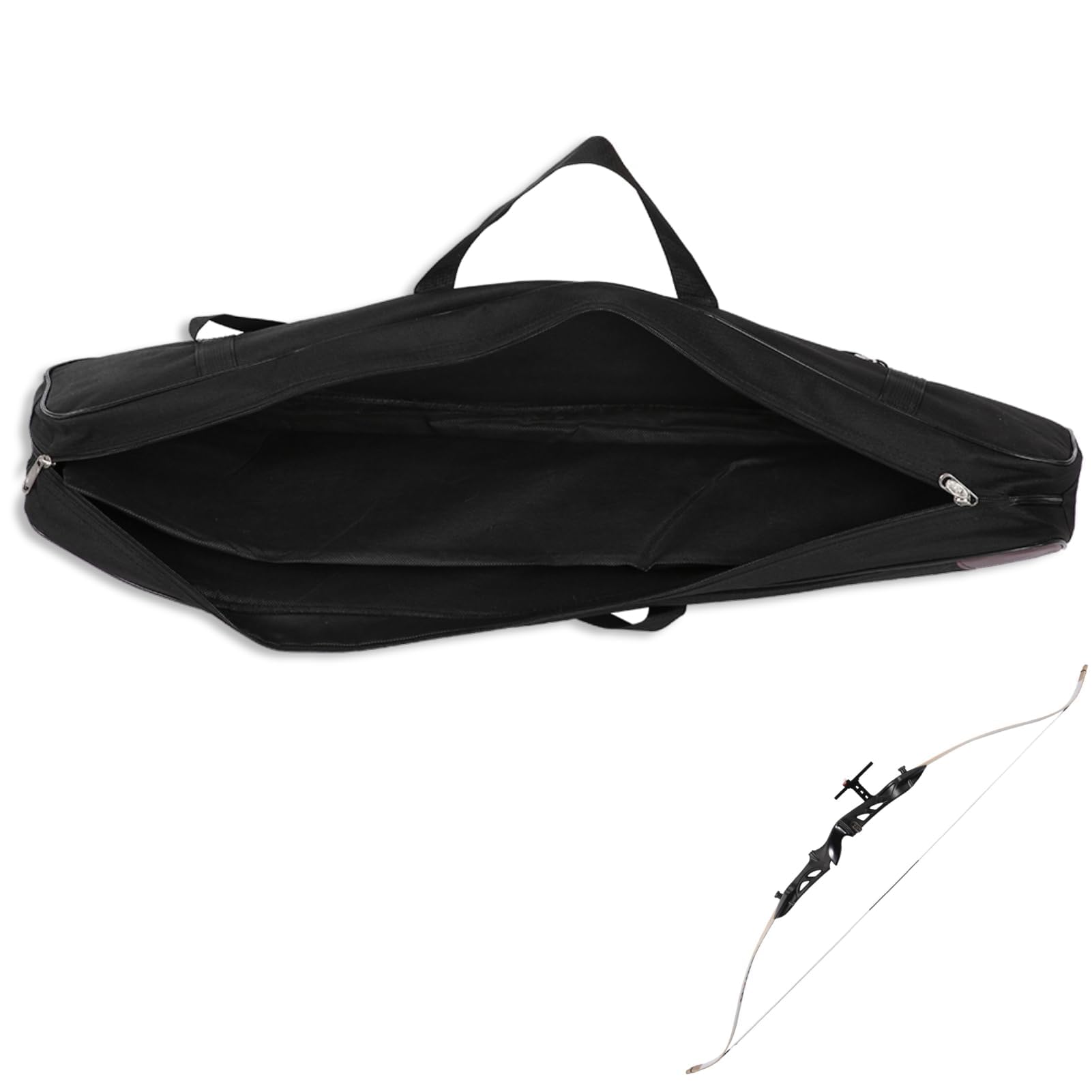 82 x 20 cm/,3 x 7,9 Zoll Schwarze Recurve-Bogentasche, Bogenschießen-Bogenetui, Recurve-Bogentasche, traditionelle Langbogen-Tasche, Verstellbarer Schultergurt